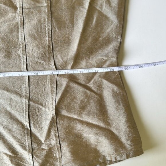 Flax Silk Button Down Blouse Size S - Picture 8 of 9